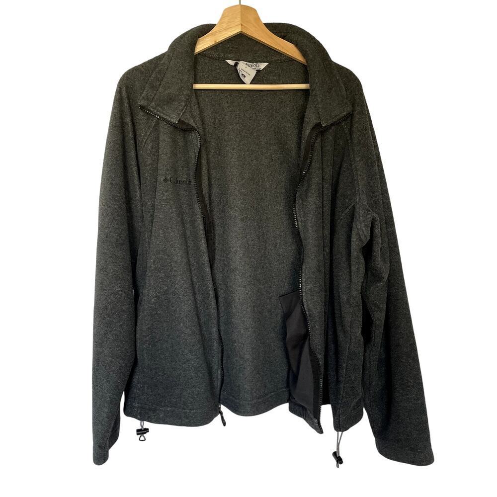 Columbia Sportswear gray full zip jacket women's size 2XL pockets warm fleece